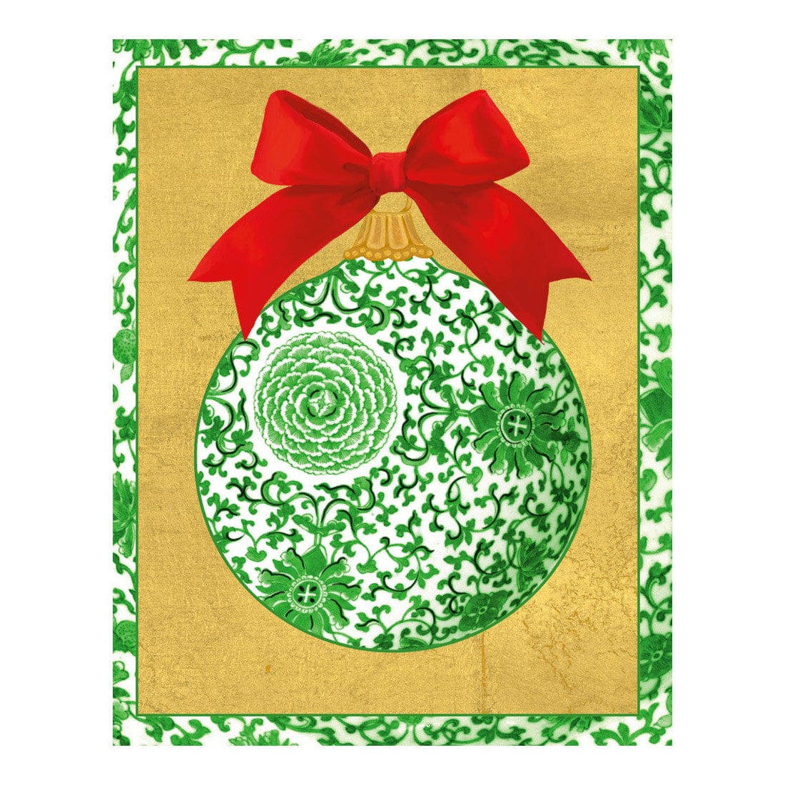 Green Ornament Holiday Boxed Notecards