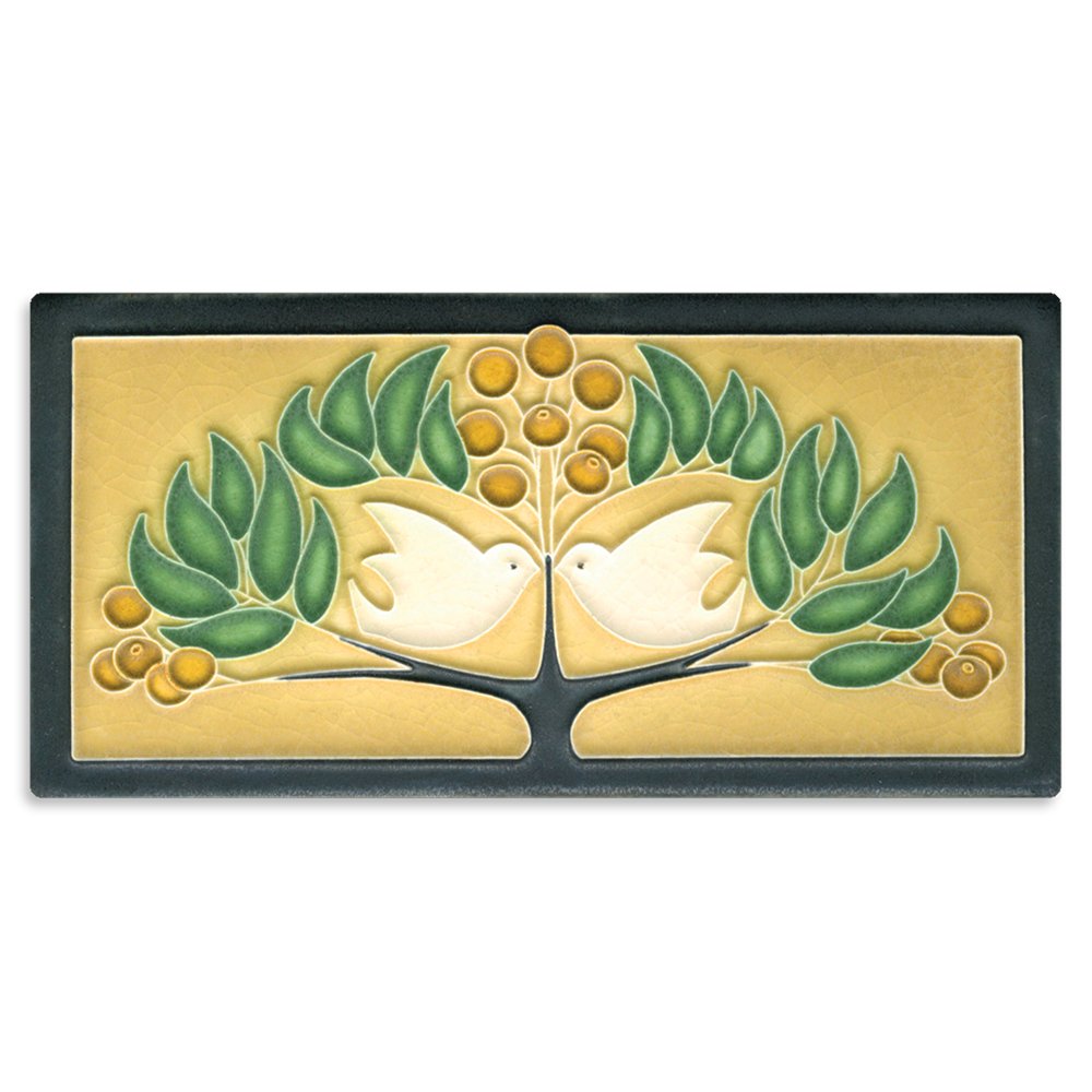 Lovebirds Motawi Tile