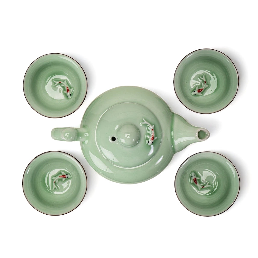 Koi Fish Tea Set for Four