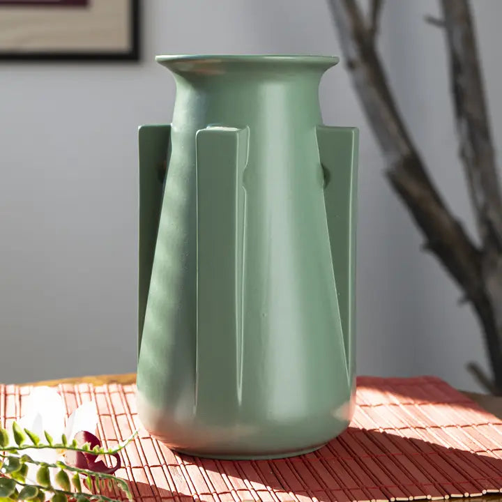 Teco Green 4-Buttress Vase