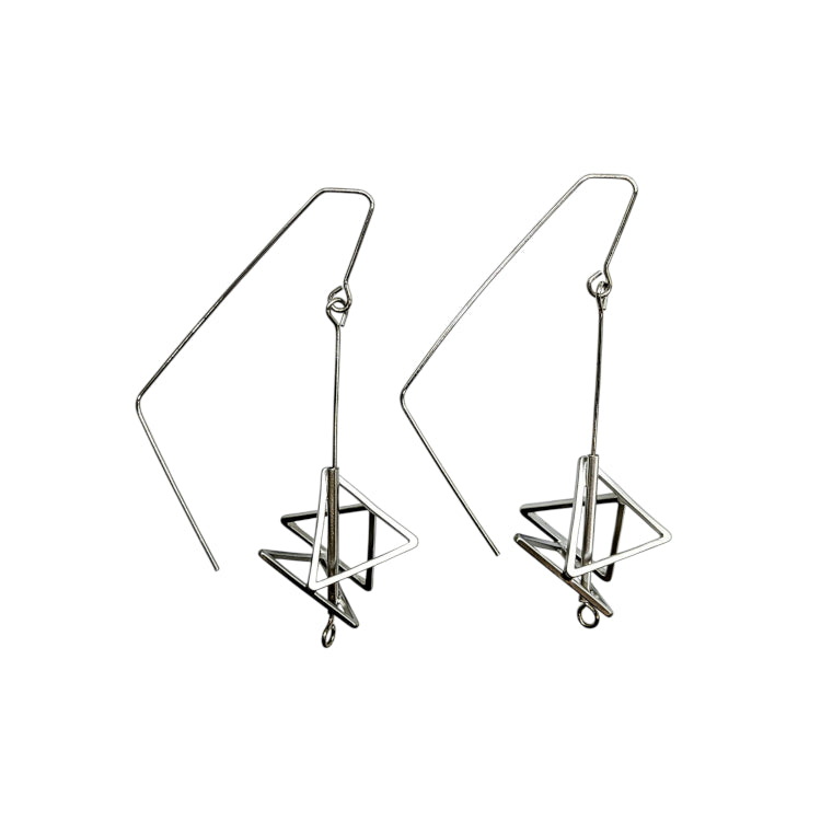 Silver Spark Earrings
