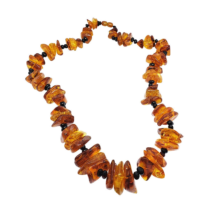 Multi-Color Amber Beaded Necklace