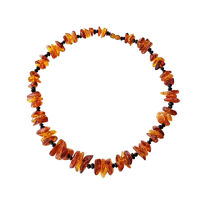 Multi-Color Amber Beaded Necklace