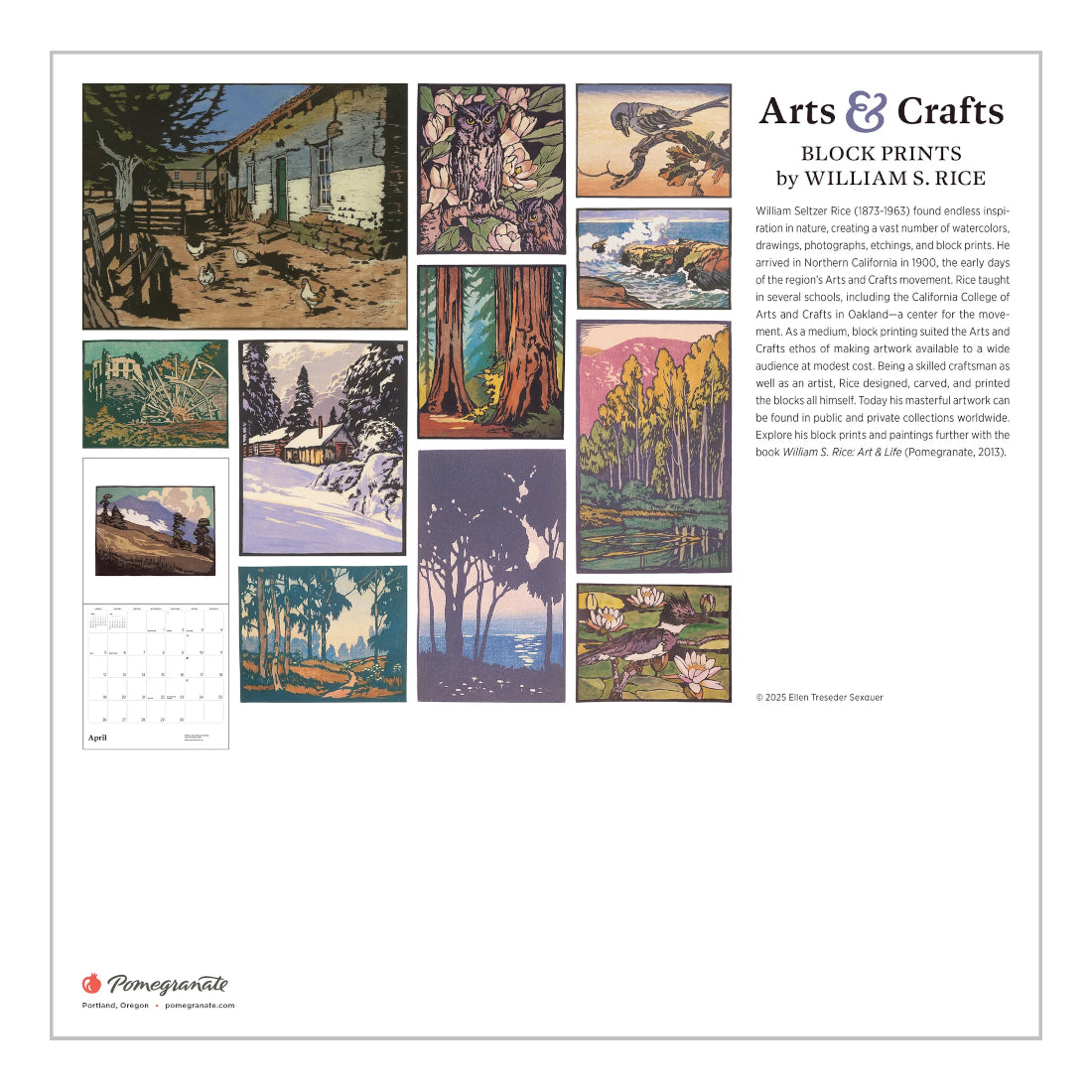 2026 William S. Rice Wall Calendar