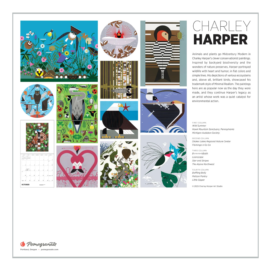 2026 Charley Harper Wall Calendar