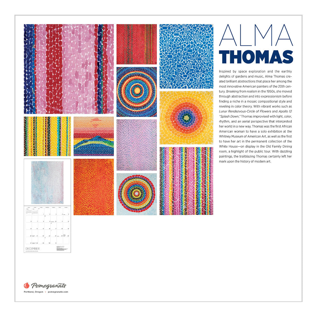 2026 Alma Thomas Wall Calendar