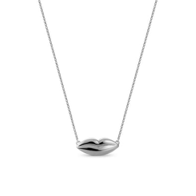 Dalí Lips Necklace - Platinum Plated Silver