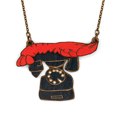 Lobster & Telephone Necklace