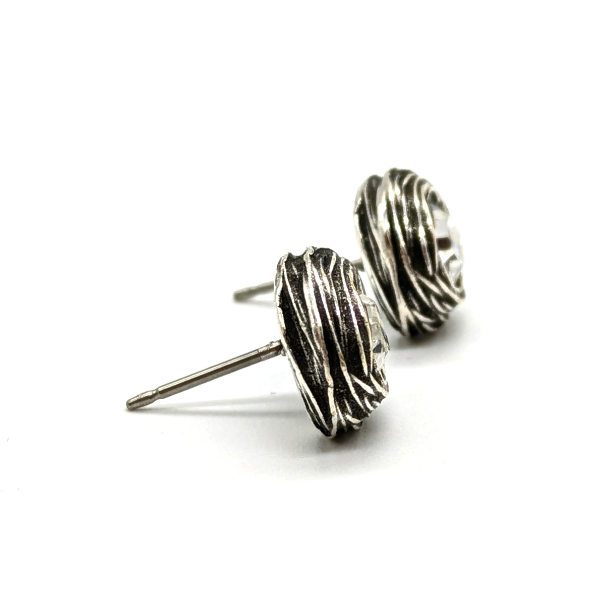 Silver Nest Earrings by Rook + Crow