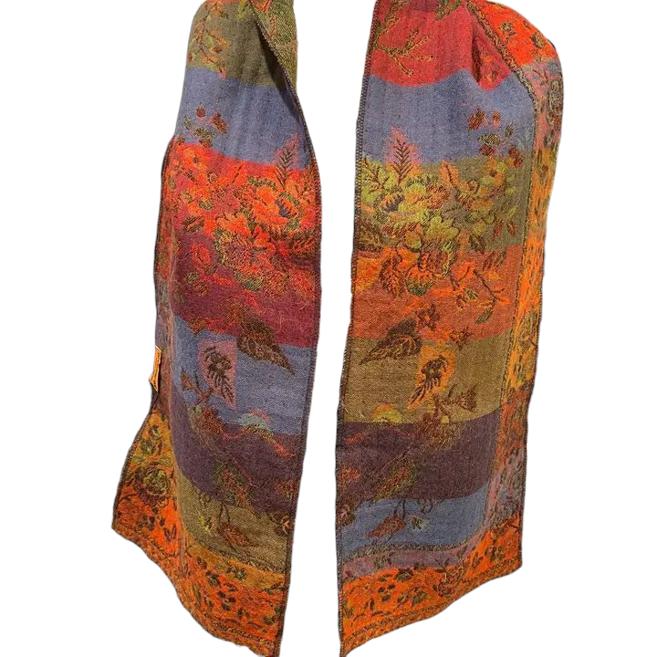 Autumn Bird Wool Scarf