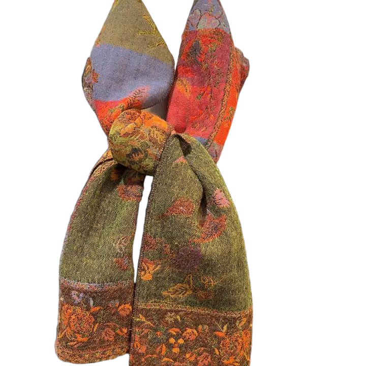 Autumn Bird Wool Scarf