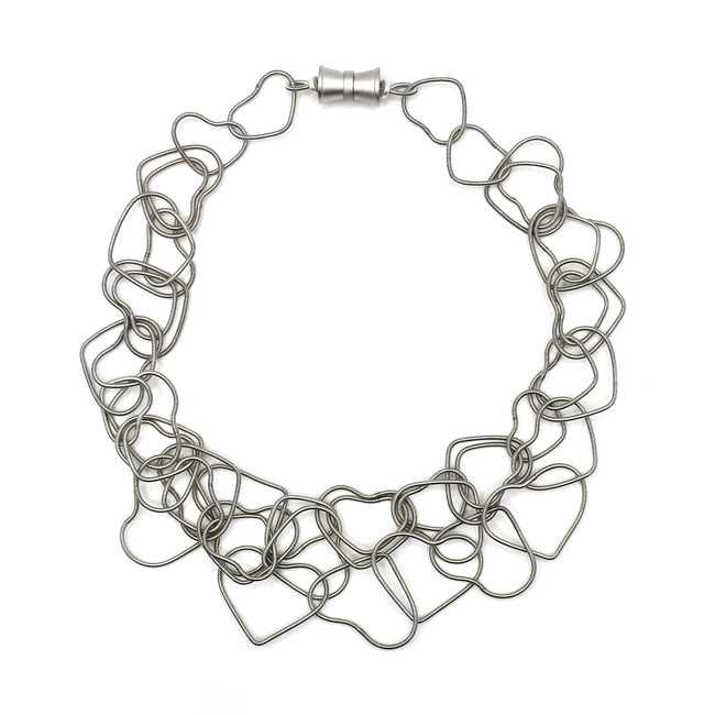 Heart Shaped Piano Wire Necklace