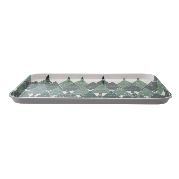 Tree Pattern Bamboo Tray