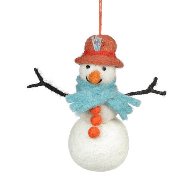 Mable Snowman Felted Ornament