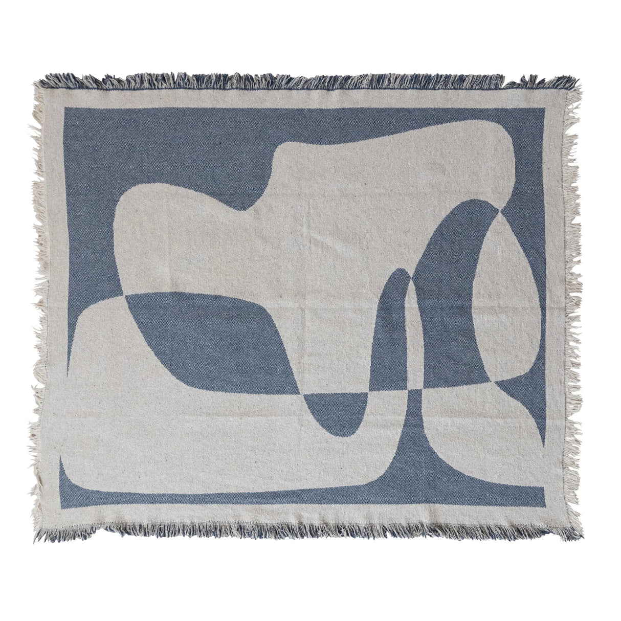 Blue Abstract Throw Blanket