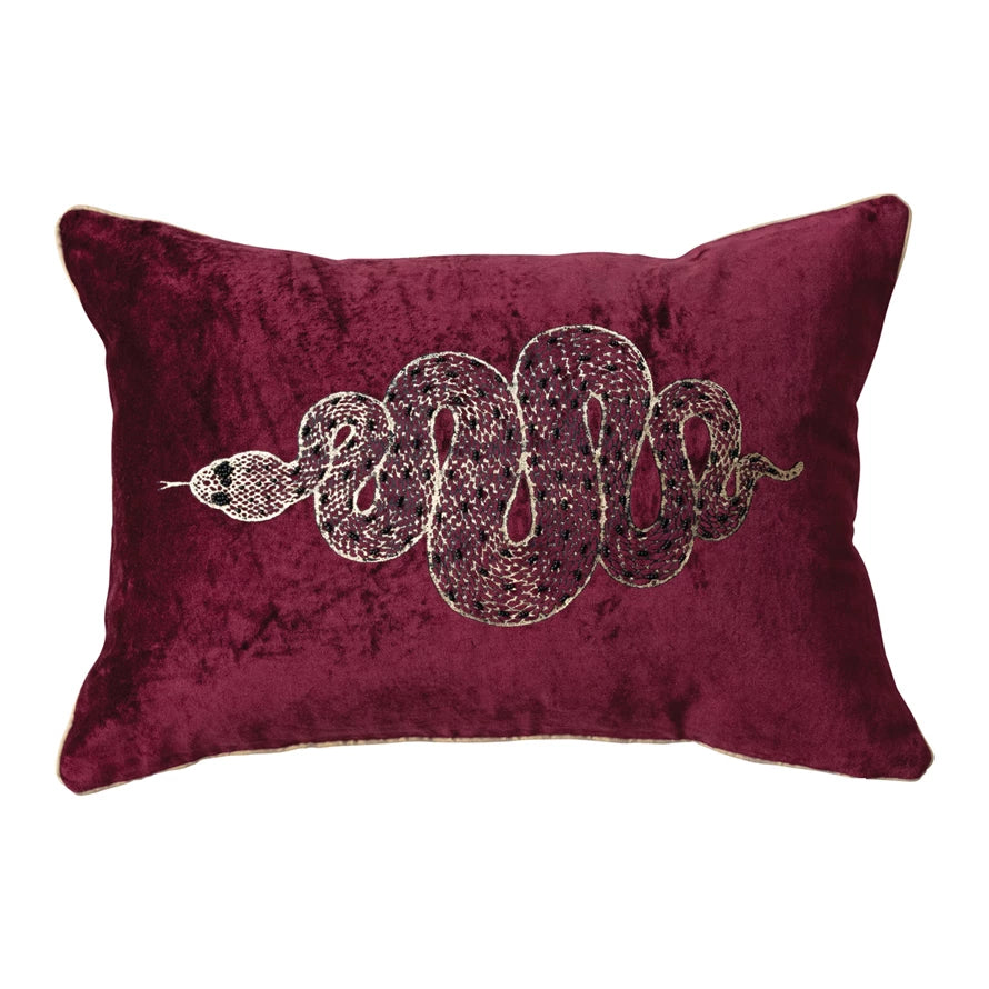 Velvet Snake Pillow