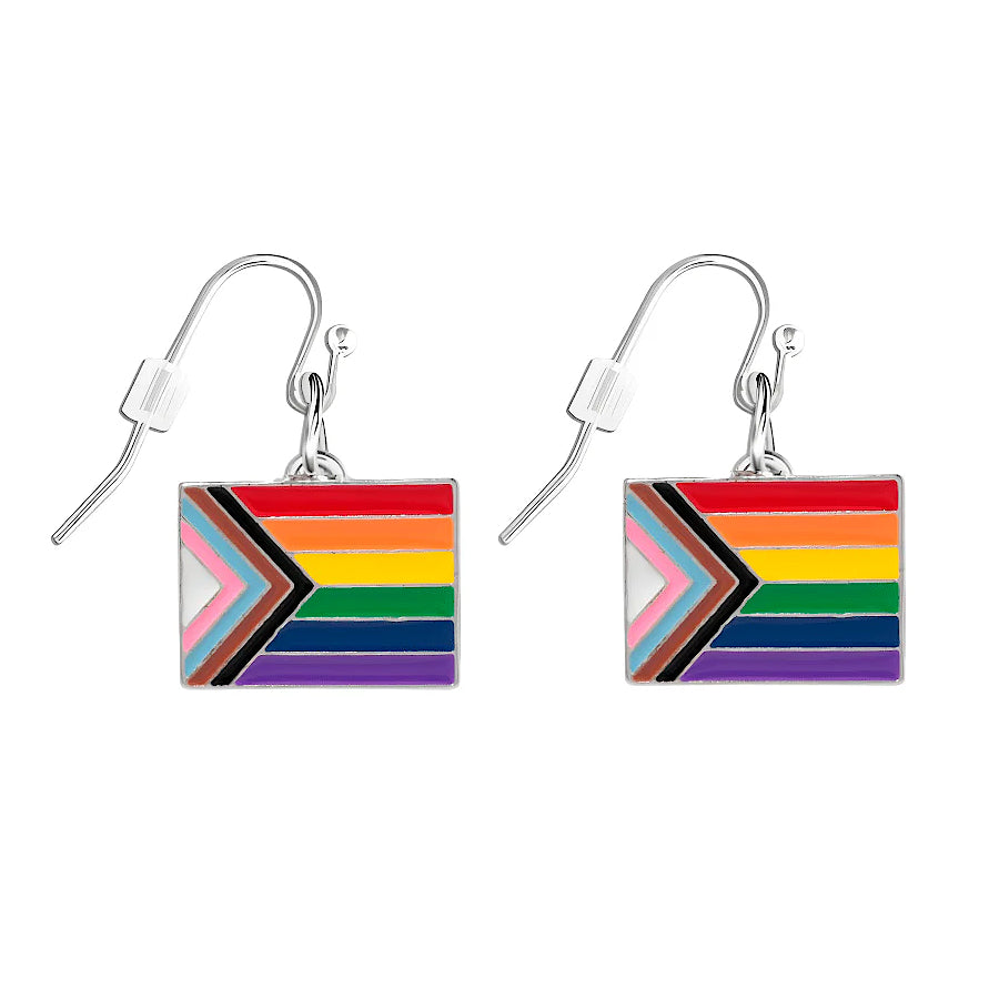 Daniel Quasar Flag Hanging Earrings