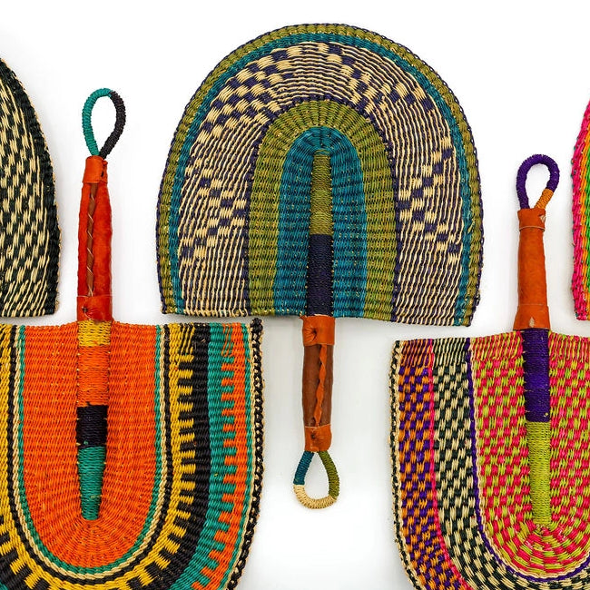 African Handheld Grass Fan