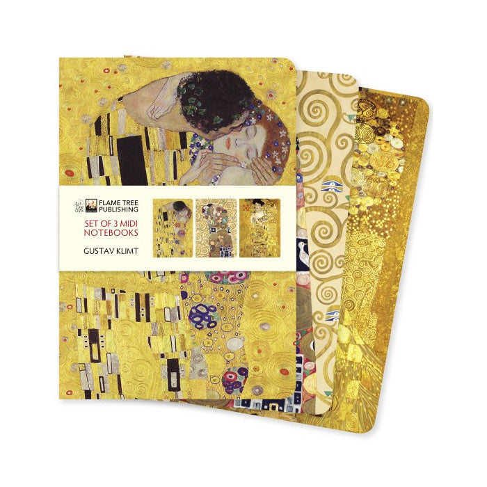 Set of 3 Gustav Klimt Midi Notebooks