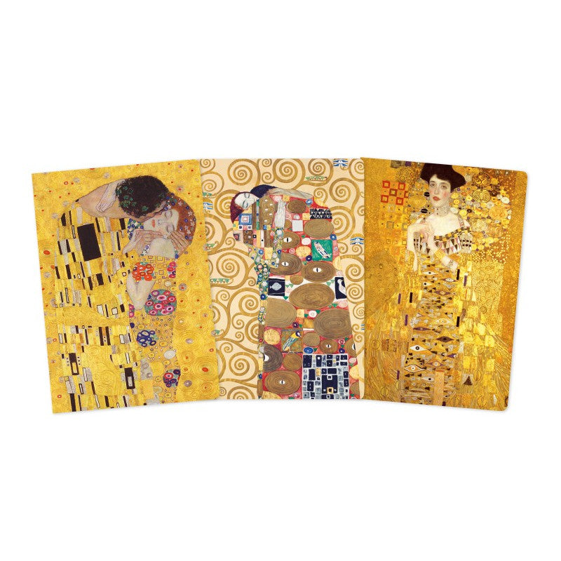 Set of 3 Gustav Klimt Midi Notebooks