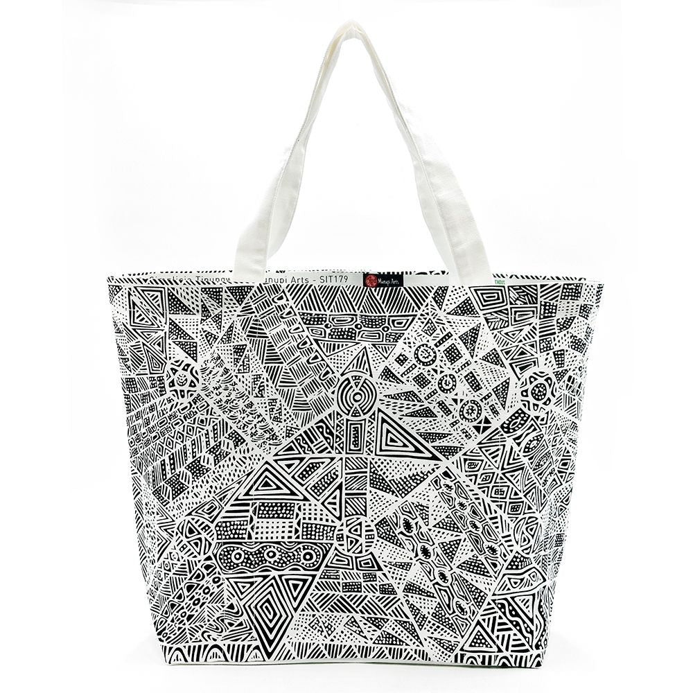 Tipungwuti Black & White Tote Bag