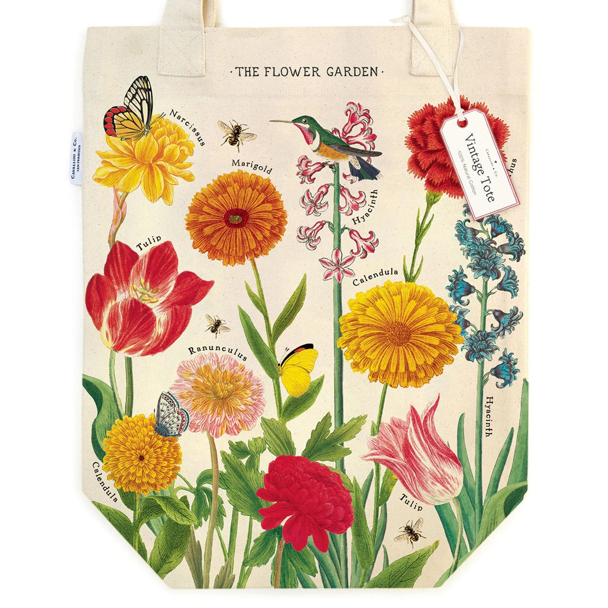 Vintage Flower Garden Tote
