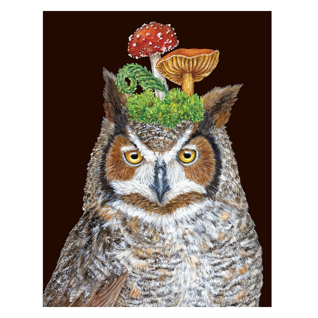 'Woody the Owl' Blank Notecard