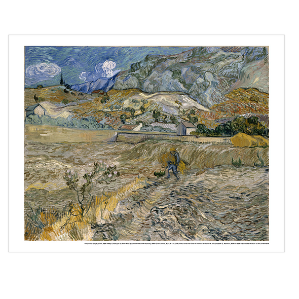 Van Gogh 'Landscape at Saint-Rémy (Landscape with Peasant)' Print