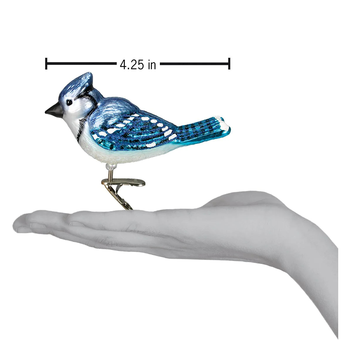 Bright Blue Jay Clip Ornament