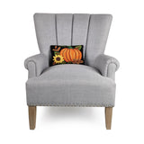 Pumpkin & Sunflower Hooked Pillow