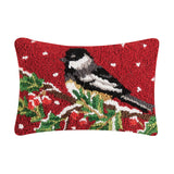 Chickadee on Branch Pillow