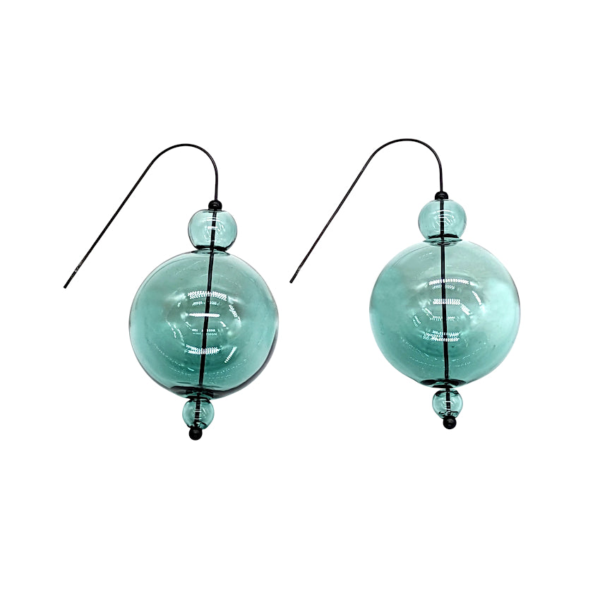 Aqua Scoop Earrings