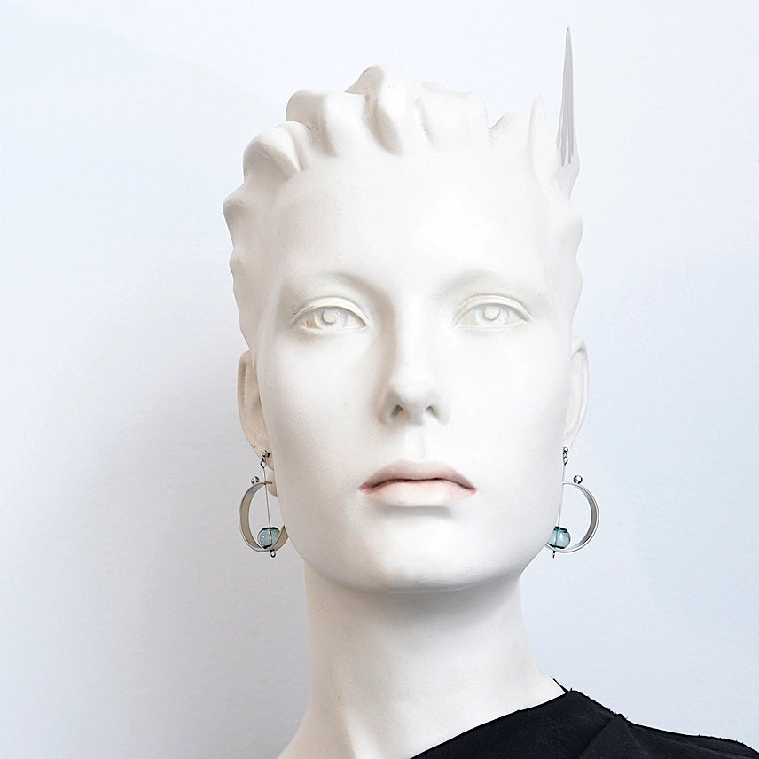 Aqua Lunette Earrings