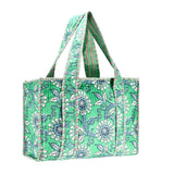 Hand-Stamped Tote Bag - Green