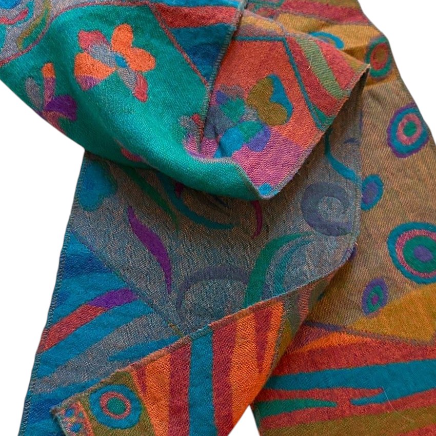 Turquoise Merino Wool Scarf