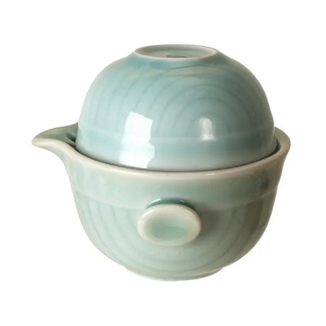 Koi Fish Tea Set for One - Light Blue