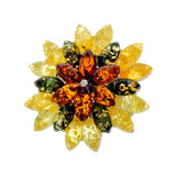 Baltic Amber Starburst Brooch