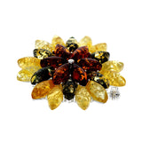 Baltic Amber Starburst Brooch