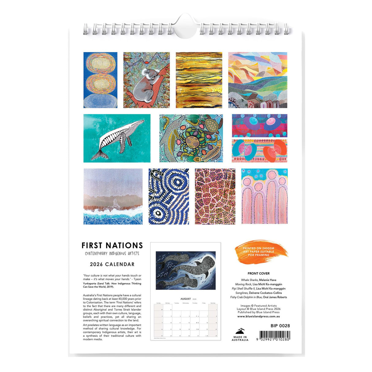 Australian First Nations 2026 Wall Calendar