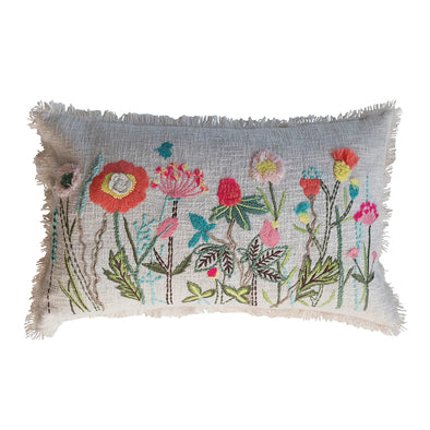 Flowers & Fringe Pillow