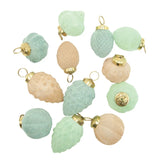 Flocked Glass Ornament Set