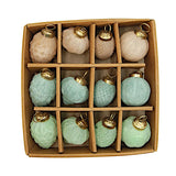 Flocked Glass Ornament Set