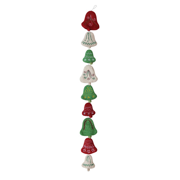 Wool Felt Bell Garland