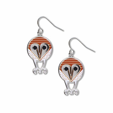Charley Harper Barn Owl Earrings