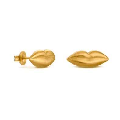 Dalí Lips Stud Earrings - Gold