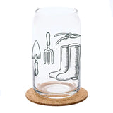 Gardening Tools Beer Glass