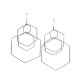 Silver Hexxx Hook Earrings