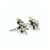 White Hydrangea Post Earrings