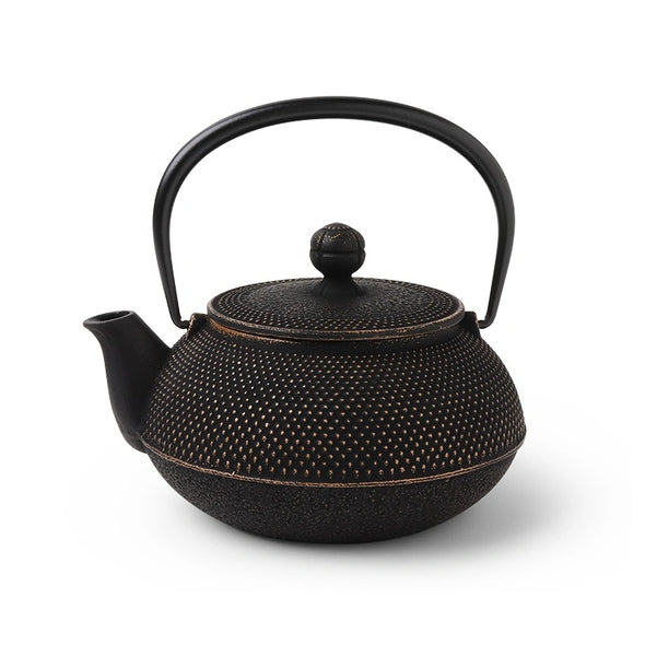 Black & Gold Hobnail Teapot