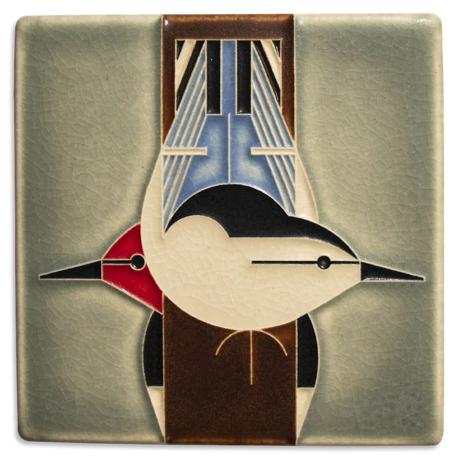 Charley Harper 'Upside Downside' Motawi Tile